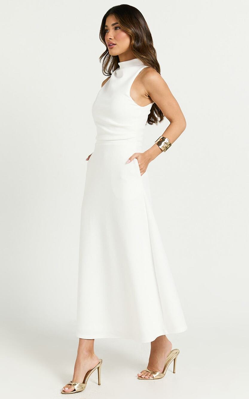 New Showpo Macy Midi Dress High Neck A Line Dress Size XS MSRP $129